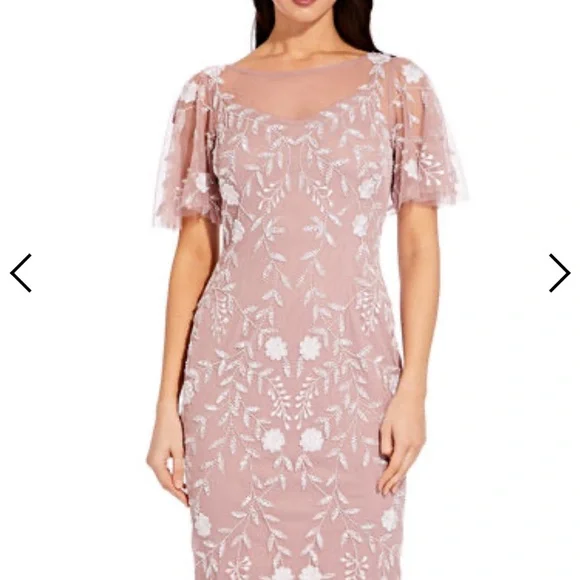 adrianna papell blush beaded dress Adrianna Papell Platinum main image 1